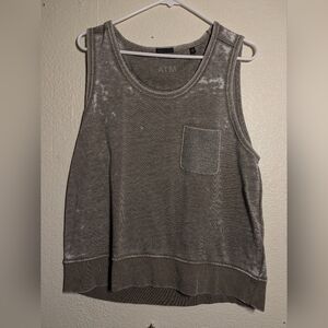 ATM Anthony Thomas Melillo Gray Boxy Sleeveless Tank Top Size Large